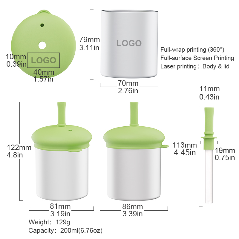 Silicone Stainless Steel Double-lid Cup