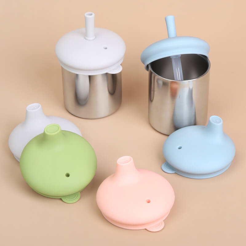Silicone Stainless Steel Double-lid Cup