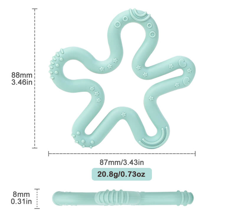 Silicone Coral Teether Customized