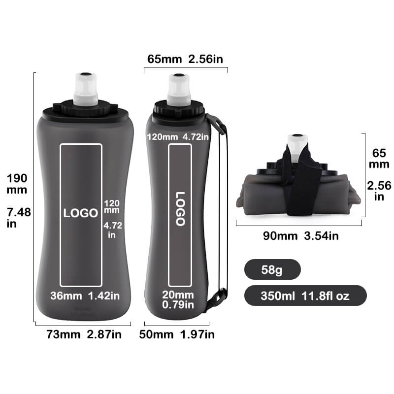 Silicone Handheld Sports Bottle