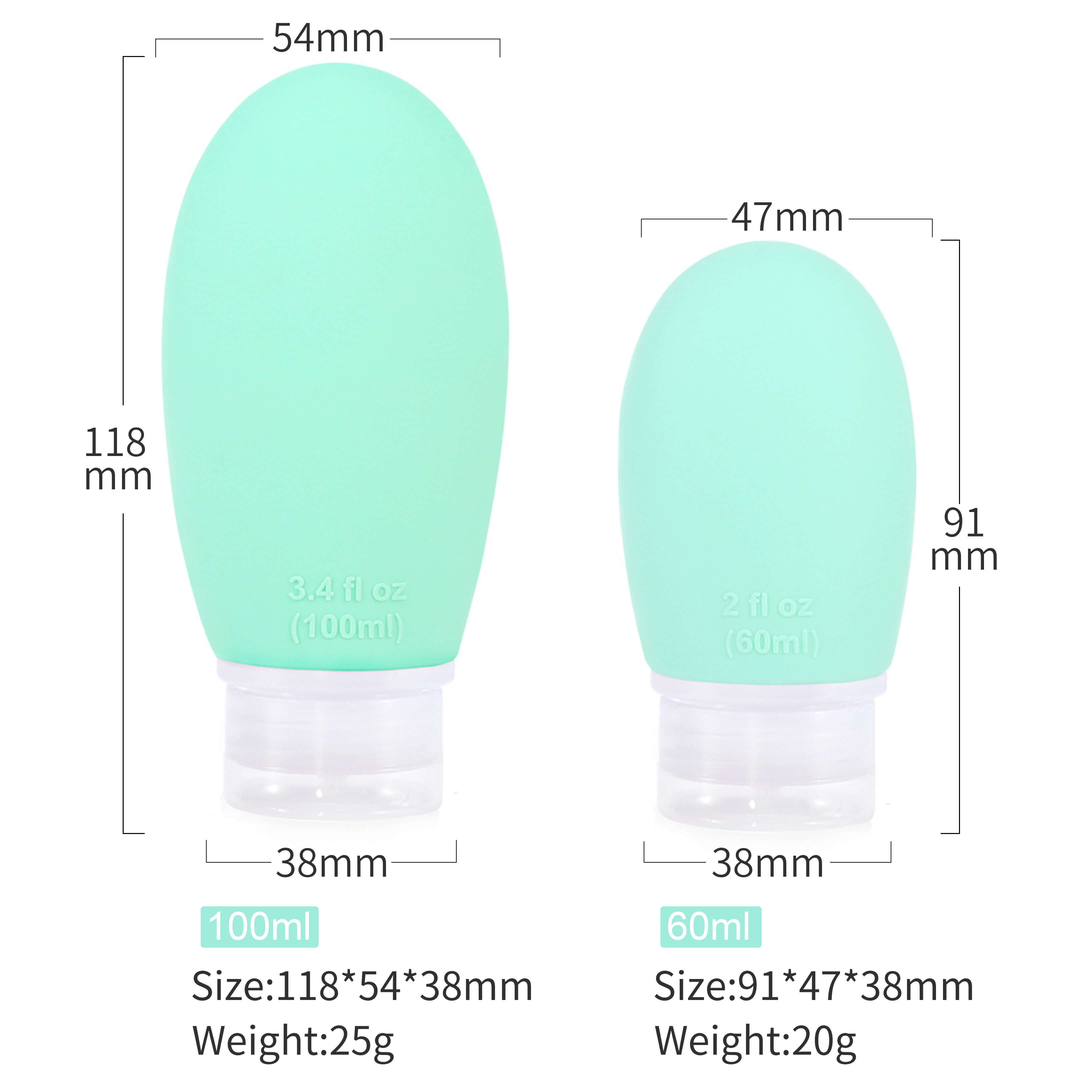 Upstanding Silicone Travel Bottle