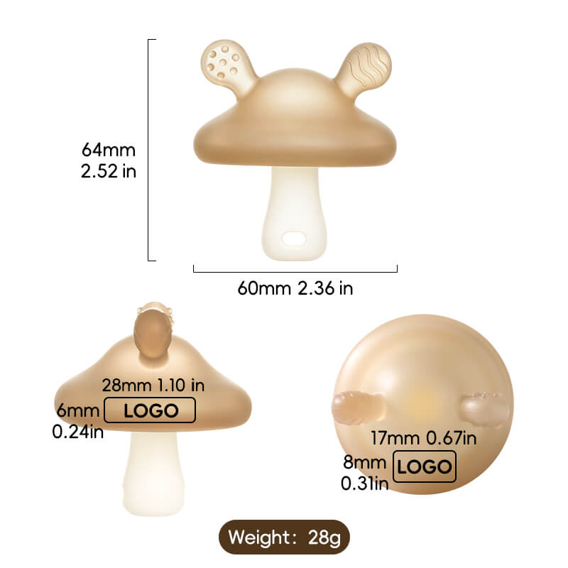Mushroom Silicone Teething Toy
