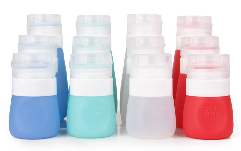 leak proof silicone travel bottle set