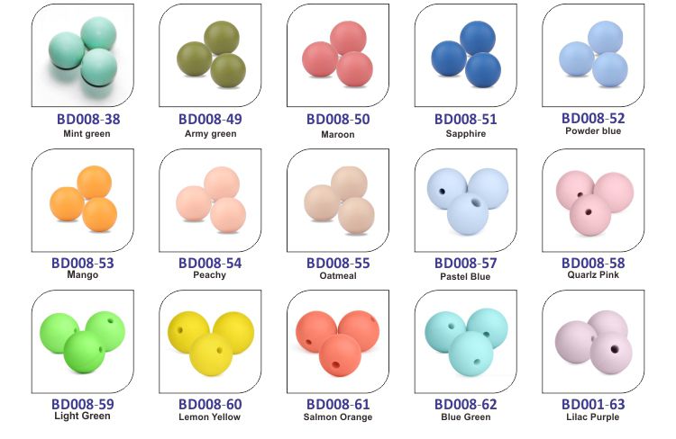 bpa free silicone beads for babies teething