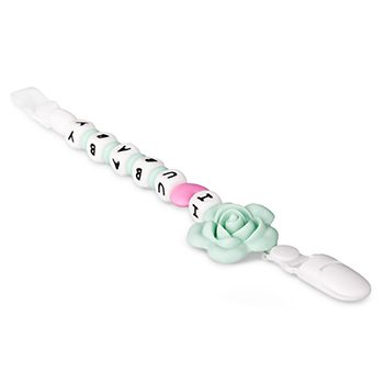 Baby teething beads pacifier clips