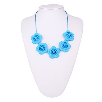 flower silicone beads for baby teething neckalce