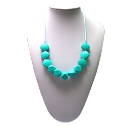 silicone hexagon bead necklace FK021