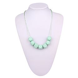 silicone hexagon bead necklace FK044