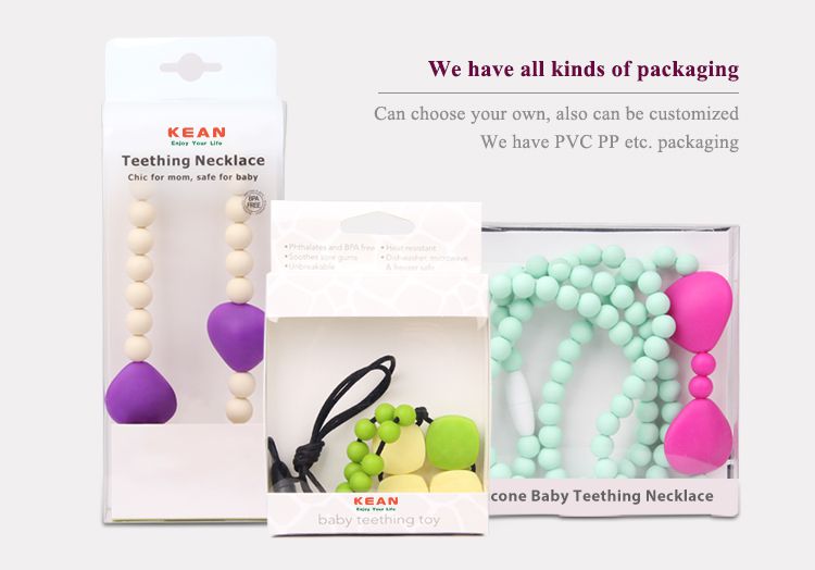 Silicone teething necklace packing