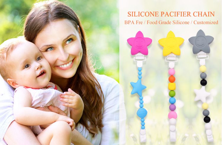 silicone baby pacifier clips wholesale, KEAN Silicone pacifier clips