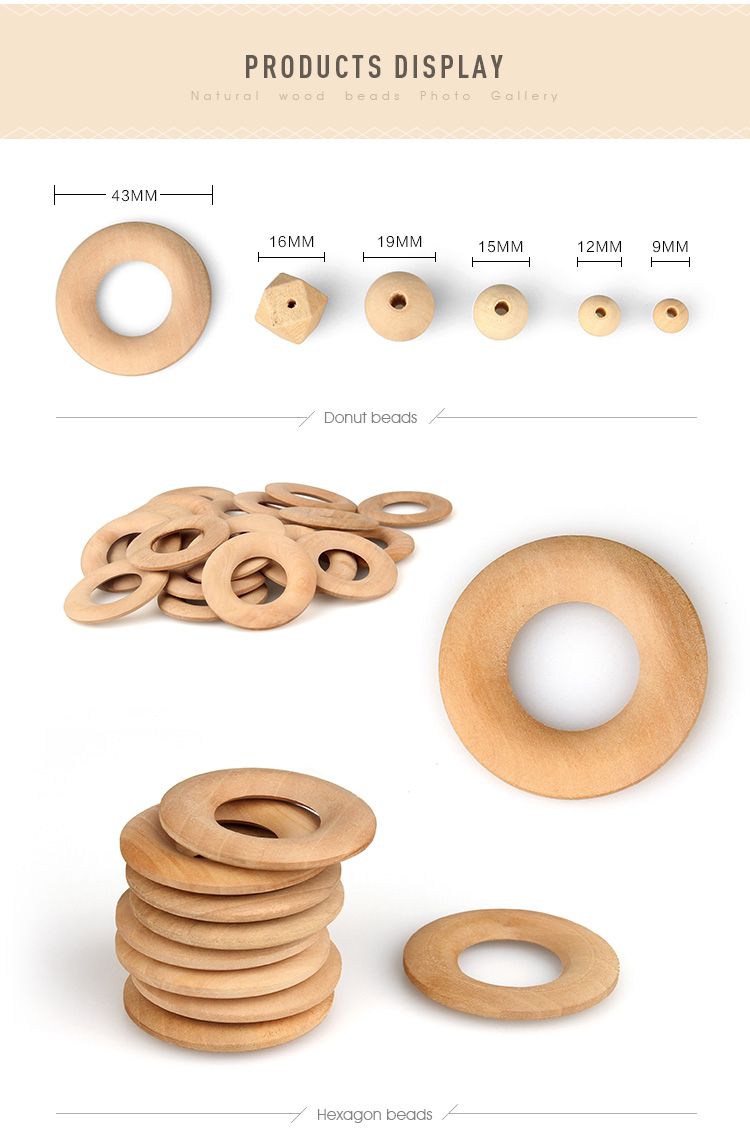 unfinished wooden beads wholesale