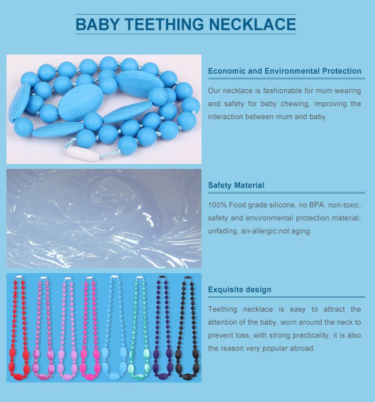 Silicone teething necklace wholesale