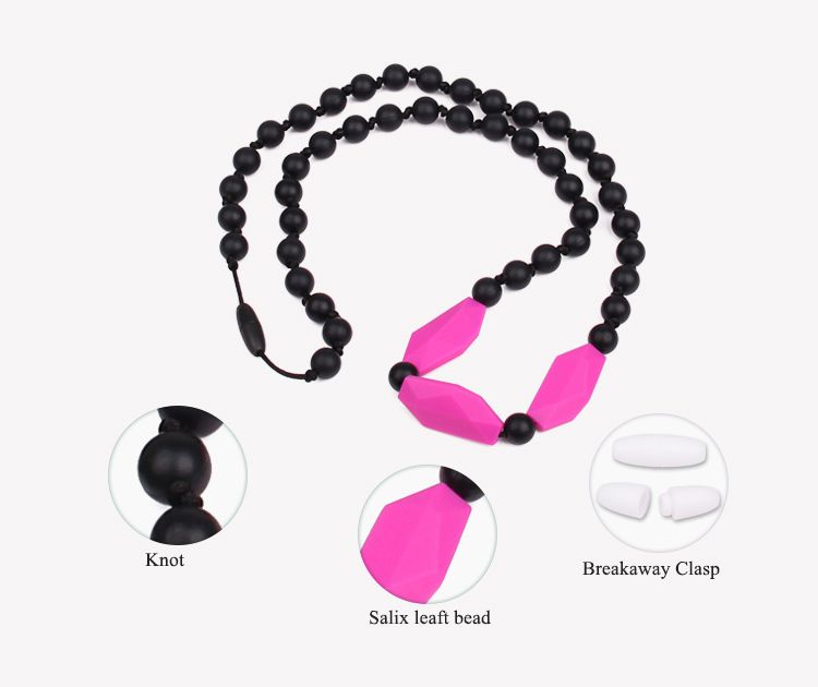 Silicone baby teething necklace are supposed to ease a baby's teething