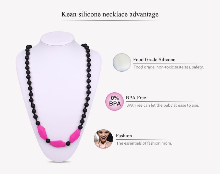 Silicone teething necklace