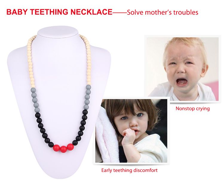 Silicone teething necklace