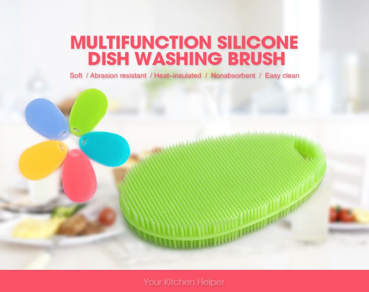 silicone kitchen brush, silicone washing brush, kitchen brush