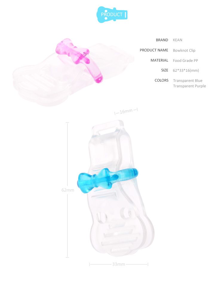 Soother clips for Girls and Boys