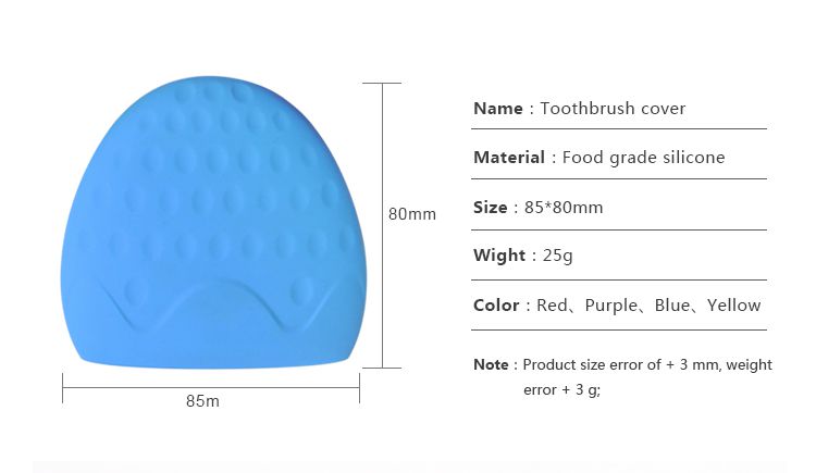 Silicone toothbrush cover