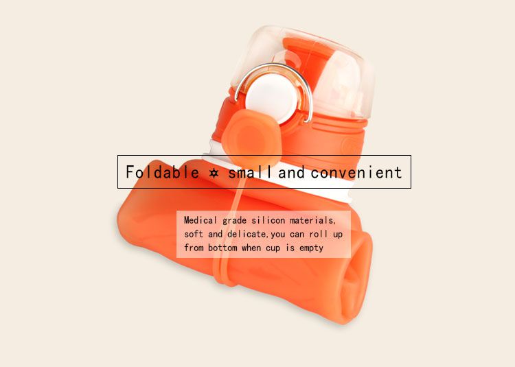 eco squeeze silicone water bottle - leak proof collapsible water bottle