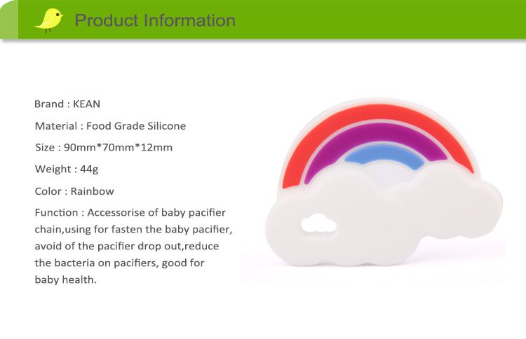 100% food grade silicone rainbow toy for babies