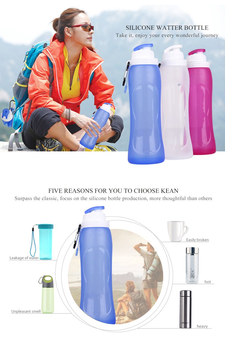 Wholesale Foldable Water Bottle, Printed With Your Logo or Design