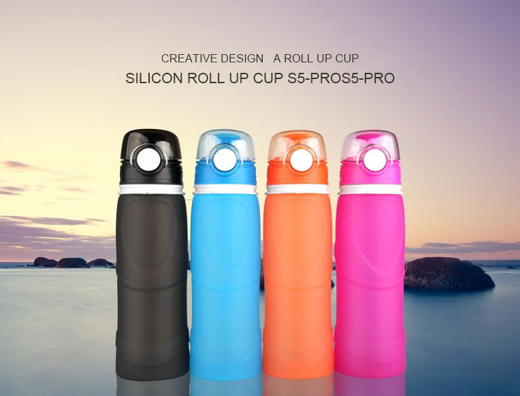 Reusable foldable water bottle BPA Free, Eco-friendly water bottle