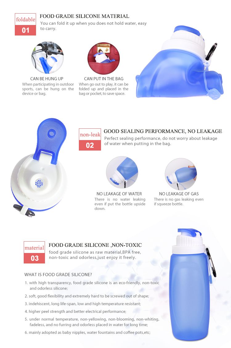 kids foldable water bottle for school