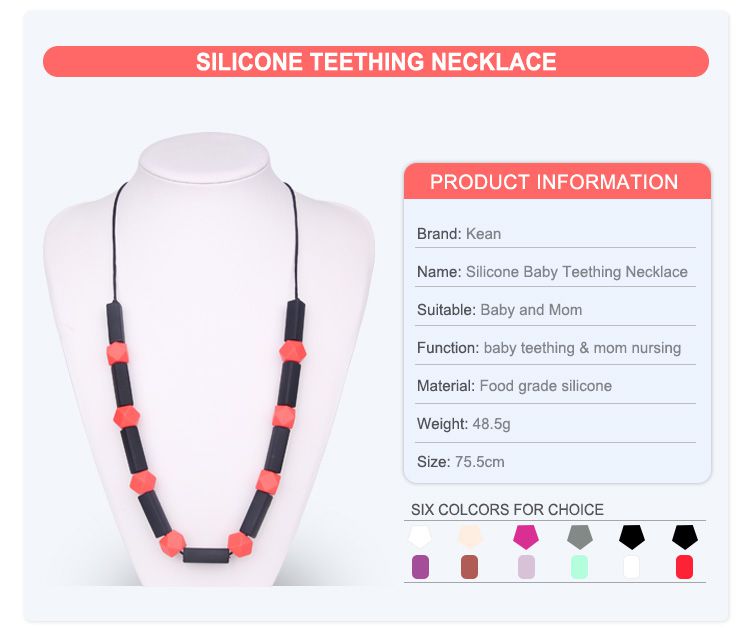 silicone necklace teething