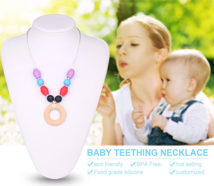 Bpa Free silicone necklace wholesale, silicone teething necklace australia