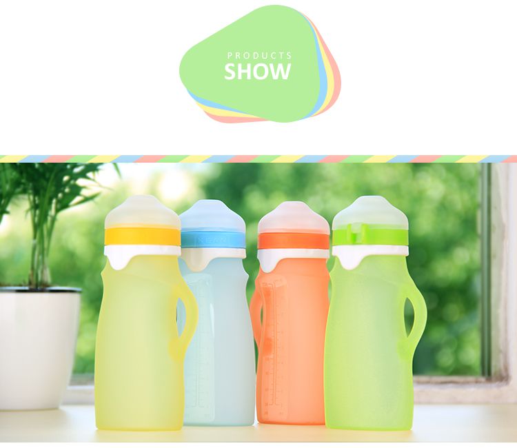 colorful reusable baby food pouches