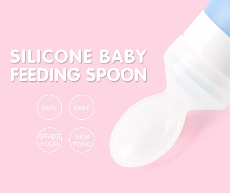 Silicone baby food spoon