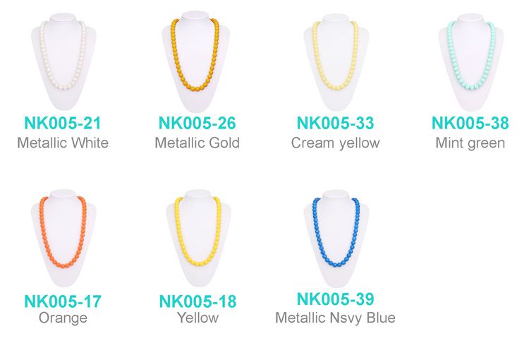 silicone teething necklace