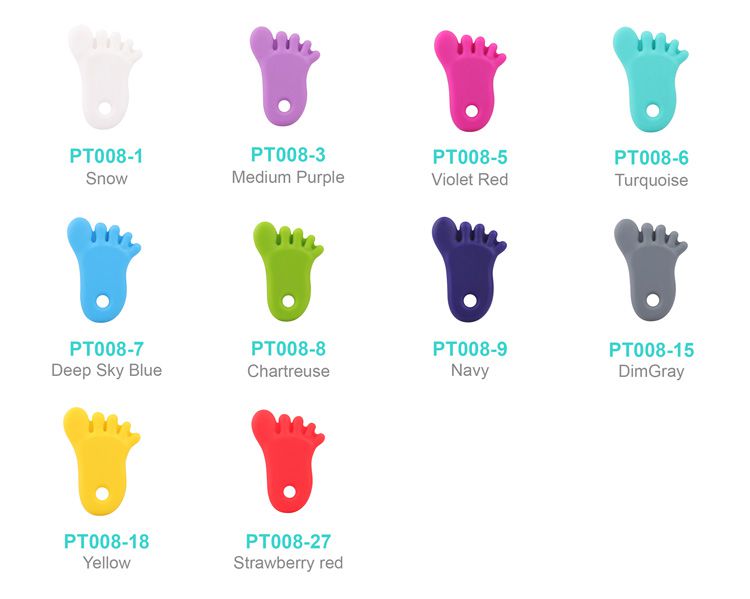 food grade silicone foot pendant wholesale