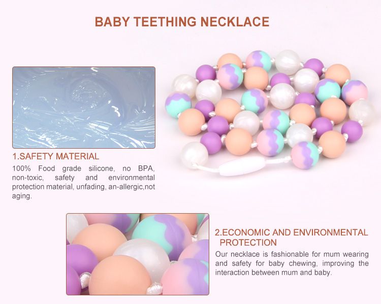 infant teething necklace safe