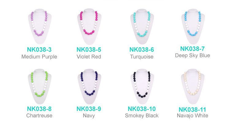 Chewable teething necklace silicone wholesale