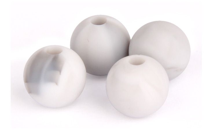 Marble silicone beads
