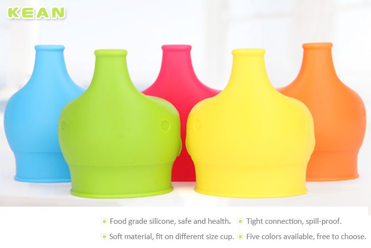 Silicone Lids, Silicone Sippy Lids/Tops, A reusable spill-proof lid