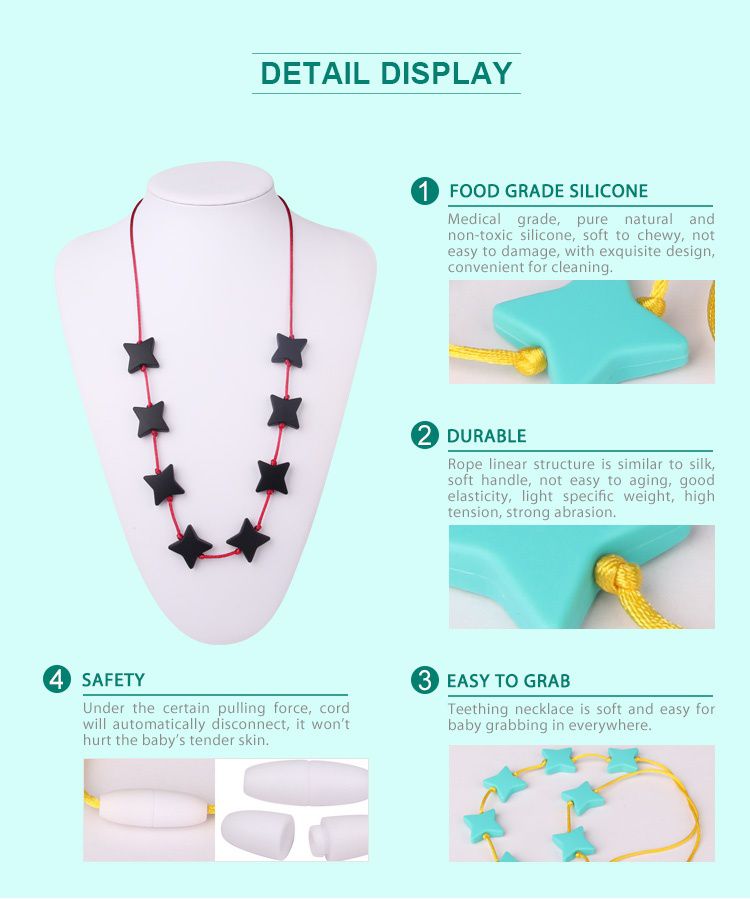 silicone jewelry soothing for the baby