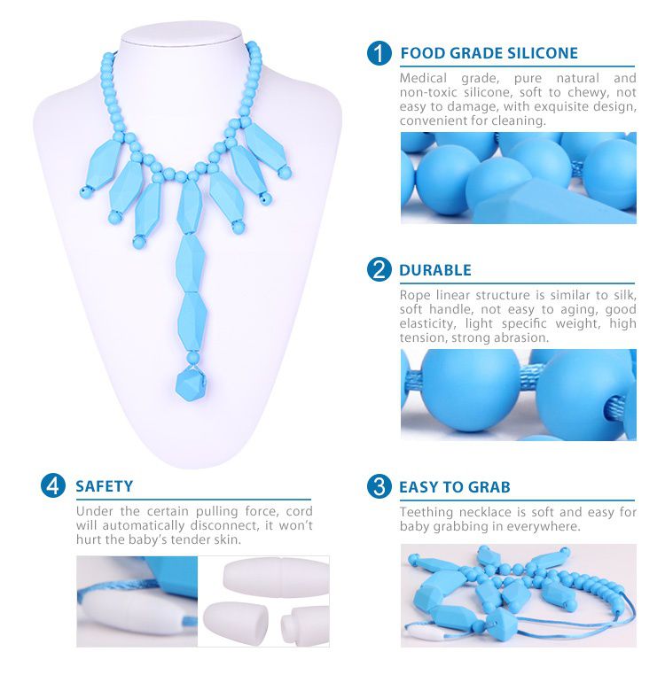 BPA Free Silicone Teething Necklace