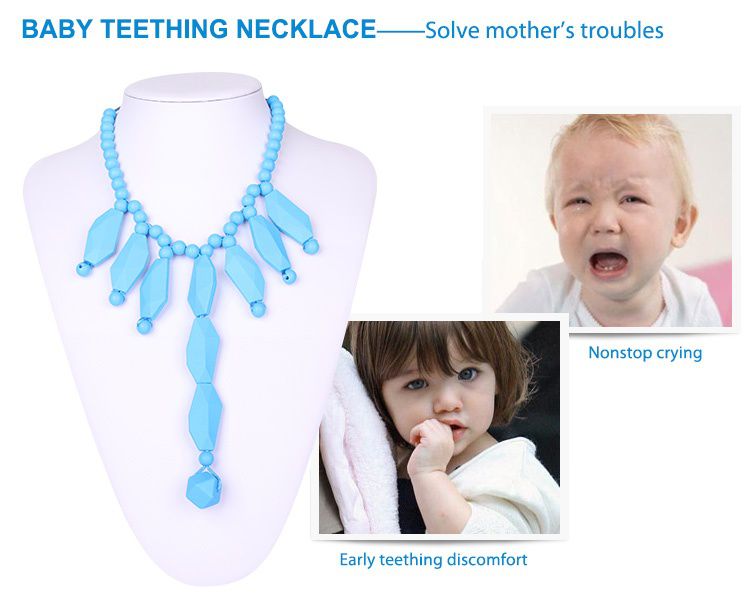 Baby Safe silicone necklace For Mom To Wear