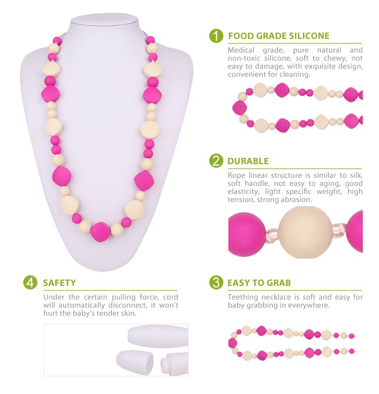 Silicone teething necklace