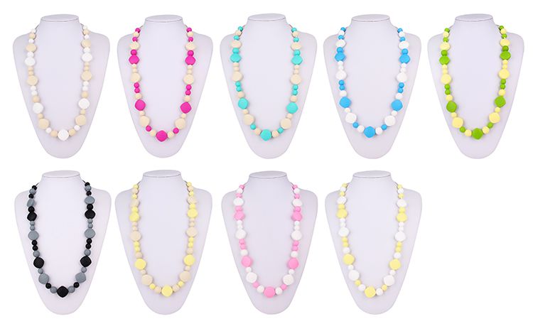 100% Safe Silicone chewbeads teething necklace