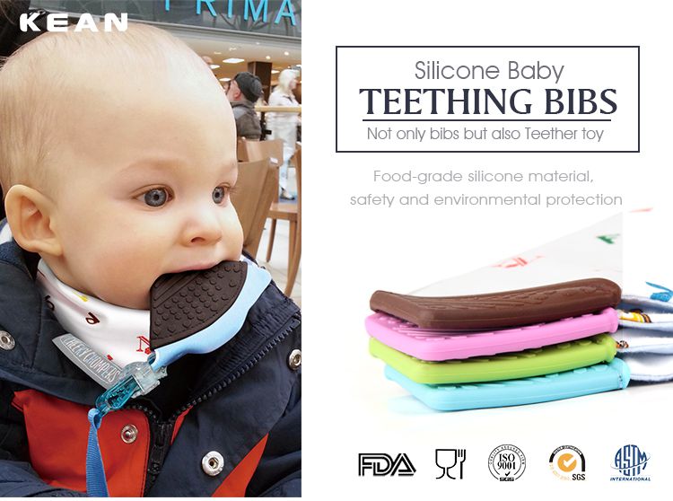 Silicone Teething Corners, Silicone Teething Sew-on DIY Chew bibs bib