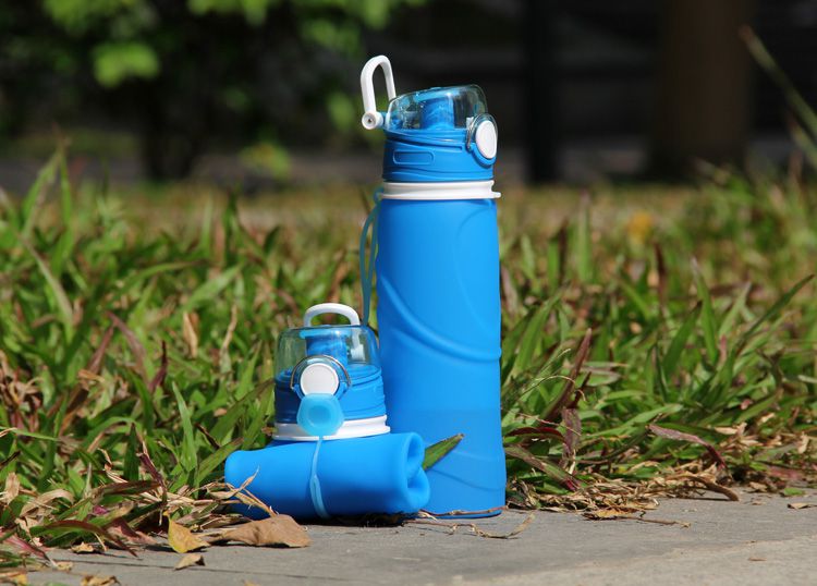 Foldable Water Bottle, Silicone Sports Water Bottles