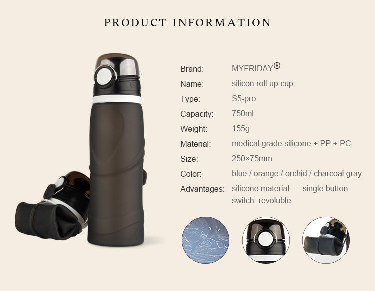 Factory Directly Supply foldable water bottle