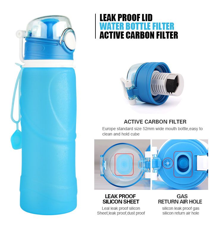 silicone collapsible water bottle