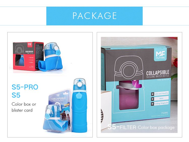 Collapsible water bottle package