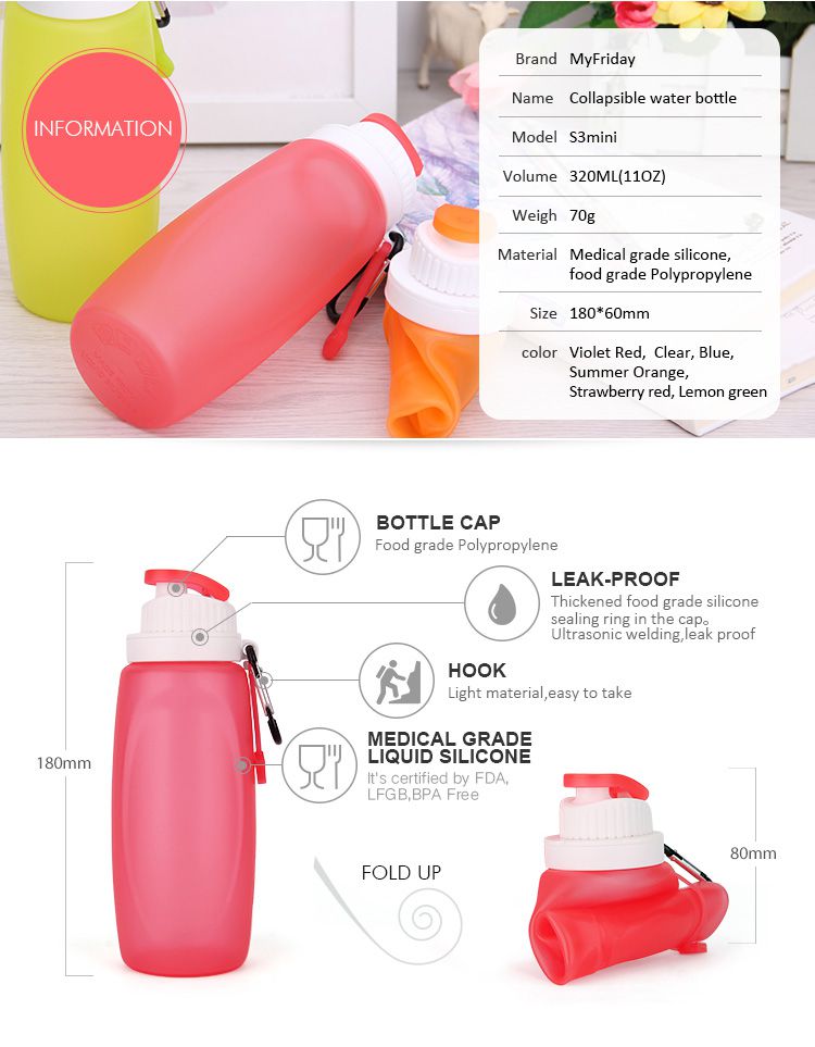 water bottles collapsible, cheap kids collapsible water bottle