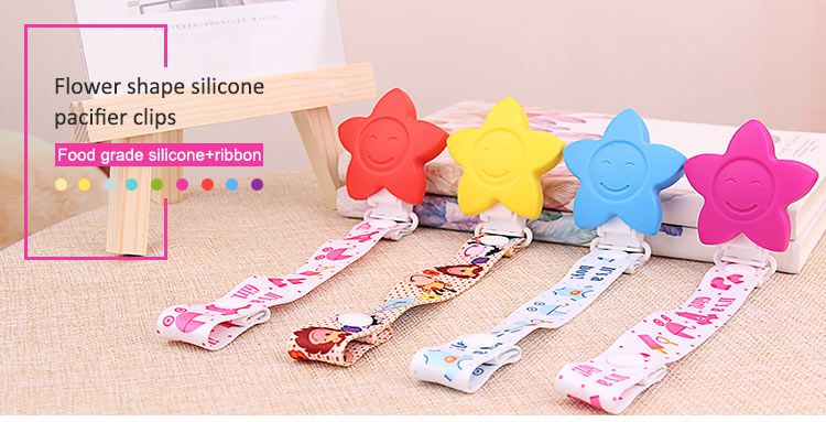 Silicone Dummy Clip, Teethers Pacifier Clip for Boys & Girls