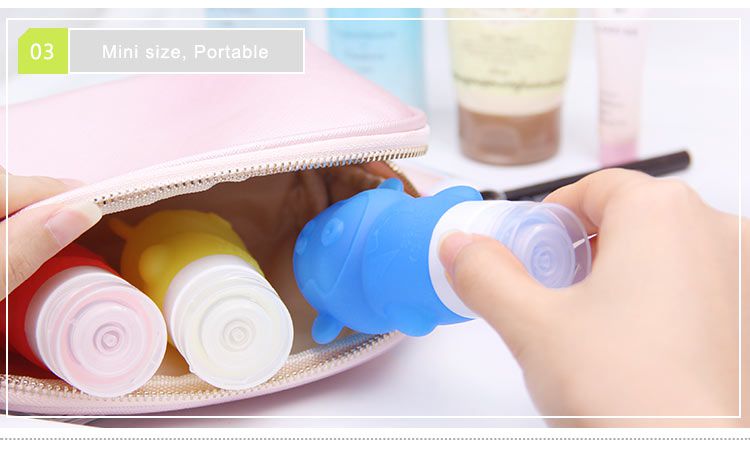 monkey silicone travel shampoo bottles